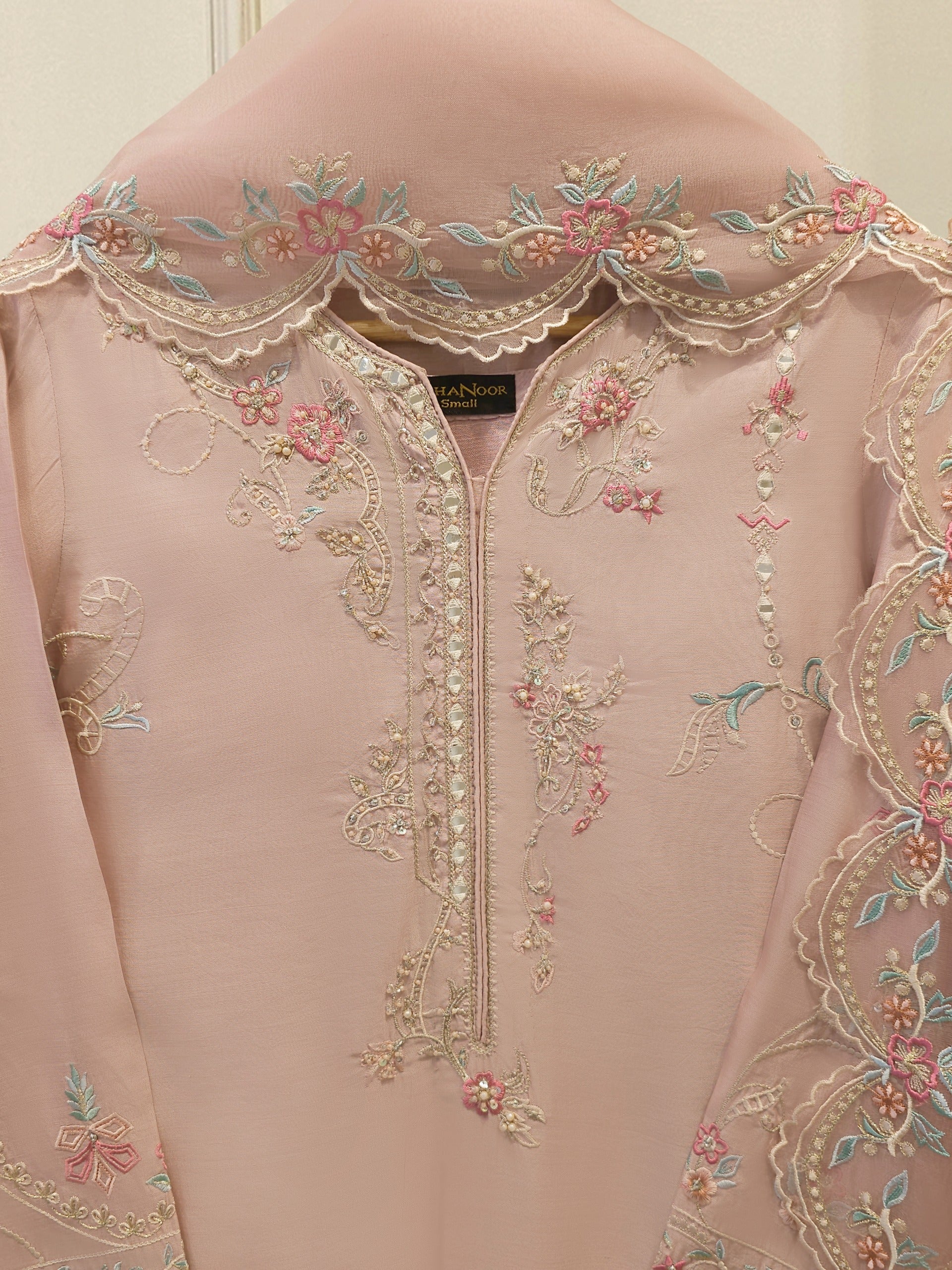 3 Piece - Pure Khaddi Silk Embroidered  Suit S114730