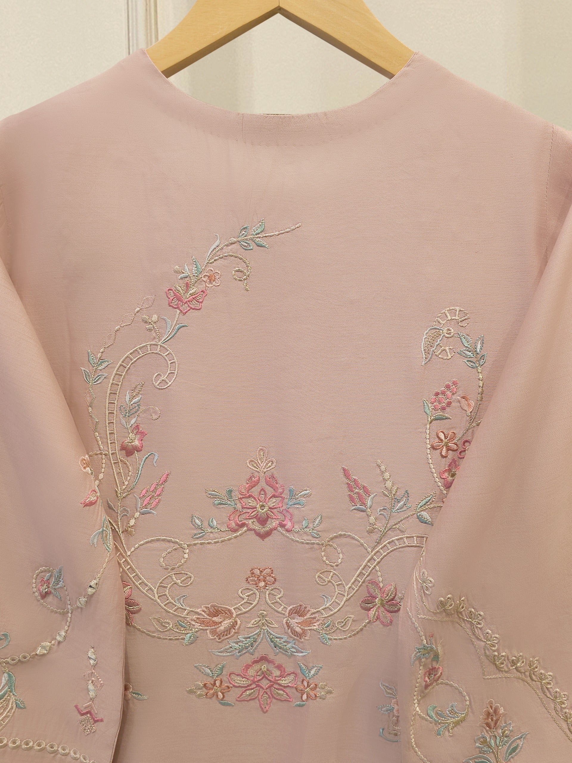 3 Piece - Pure Khaddi Silk Embroidered  Suit S114730