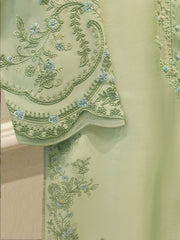 3 Piece- Pure  Sheesha Silk Embroidered Suit S115038