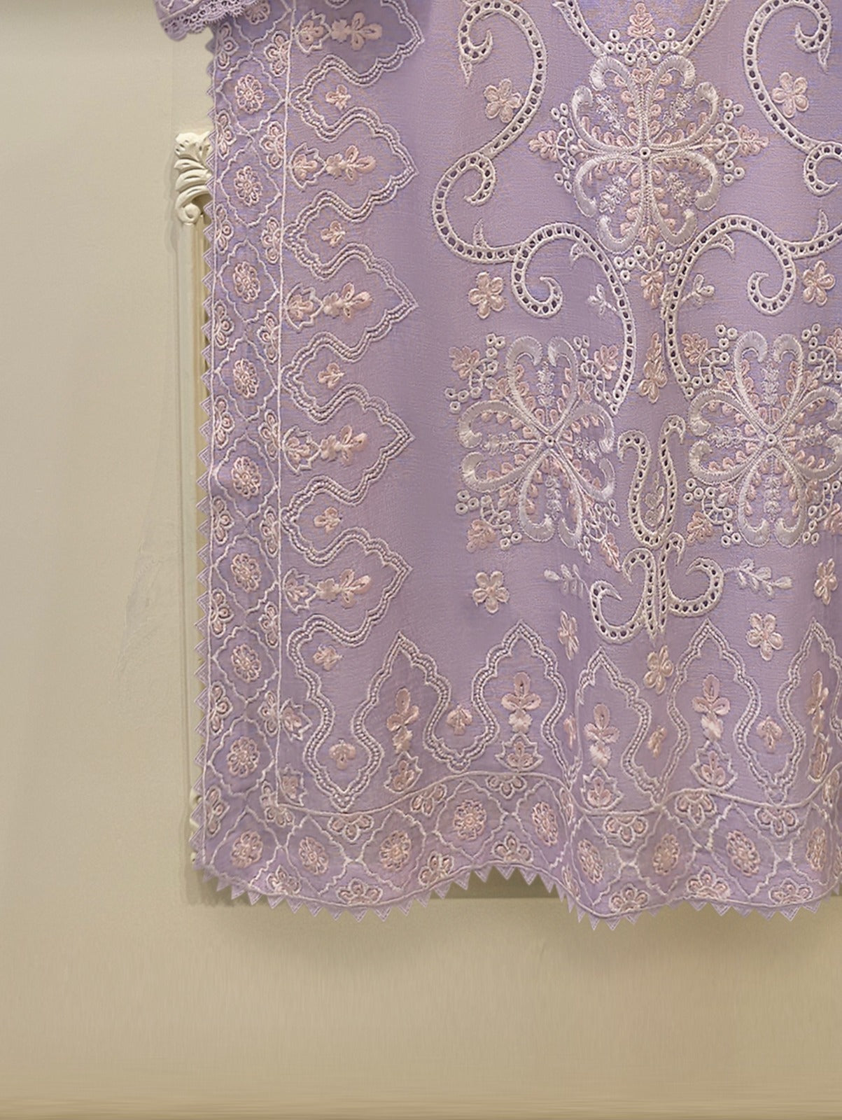 2 Piece - Pure Embroidered Cotton Net Suit S114117