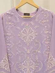 2 Piece - Pure Embroidered Cotton Net Suit S114117