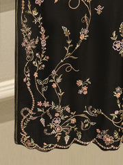 3 Piece- Pure  Sheesha Silk Embroidered Suit S115087