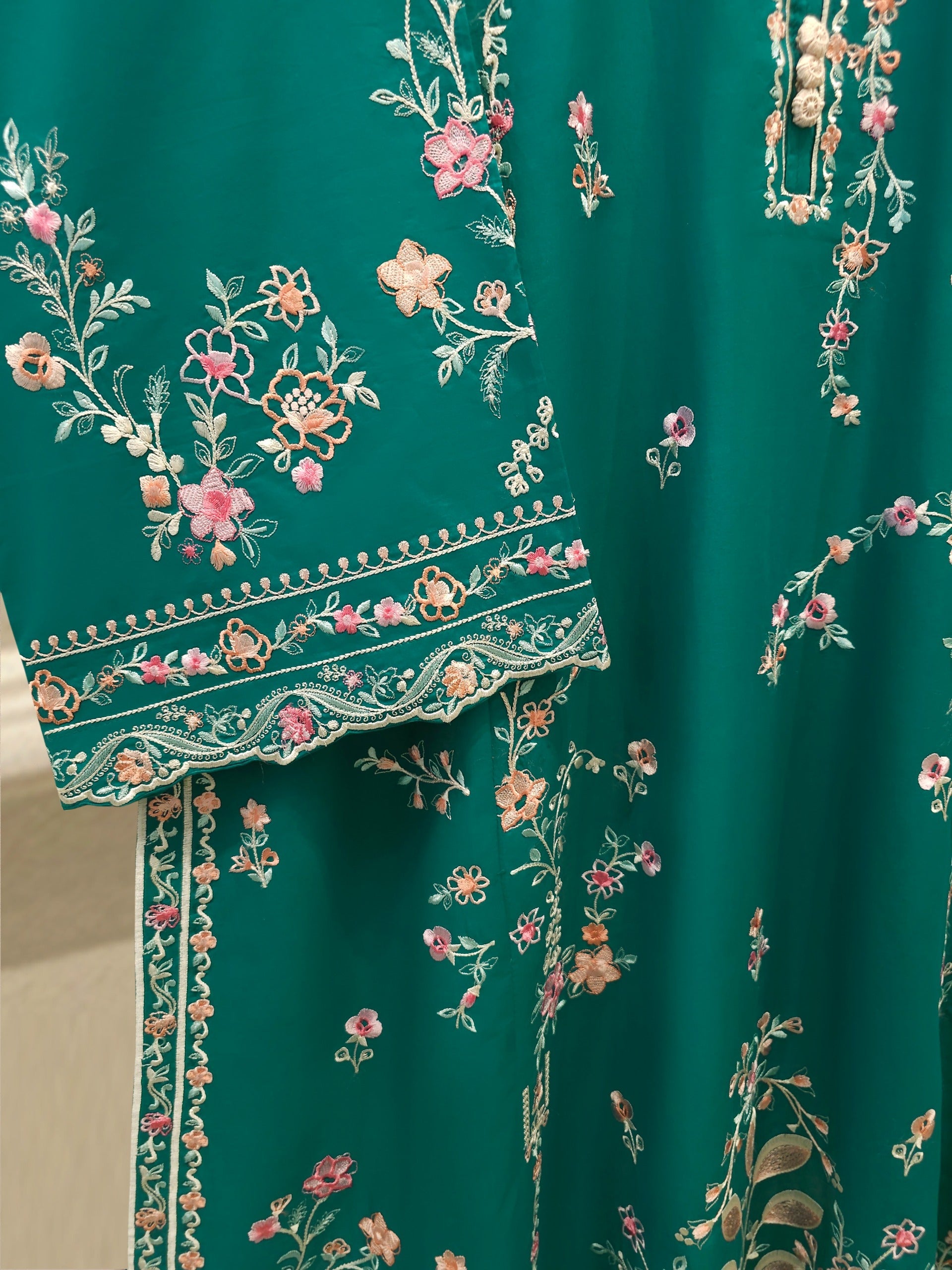 2 Piece - Embroidered Cambric Suit S115239