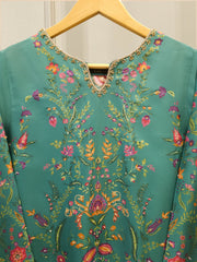 2-Piece Pure Printed Silk Suit with Khadi Silk Pants S115262