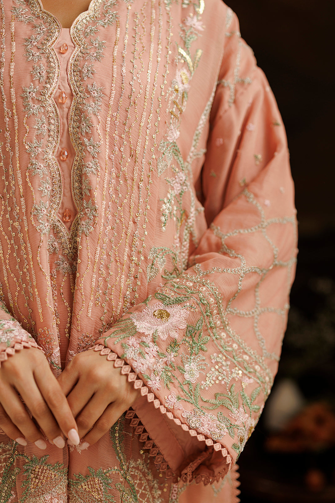Embroidered Kurta Dupatta Trouser - 0761