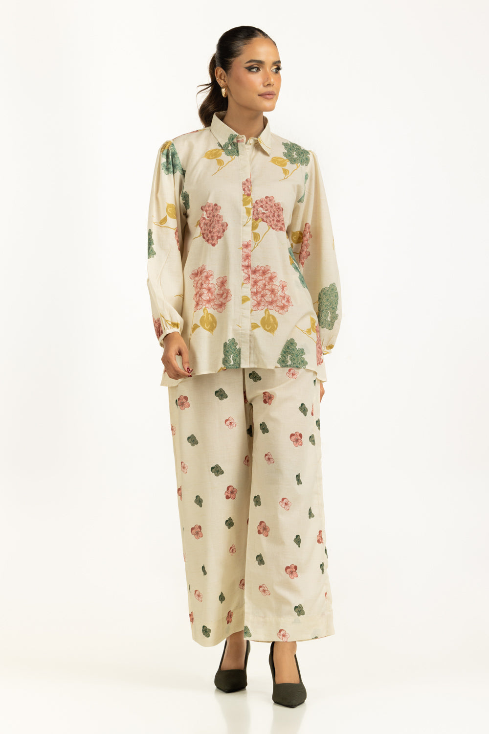 Yarn Lurex Printed Co-Ord Set