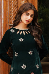 Embroidered Kurta Dupatta Trouser - 3283