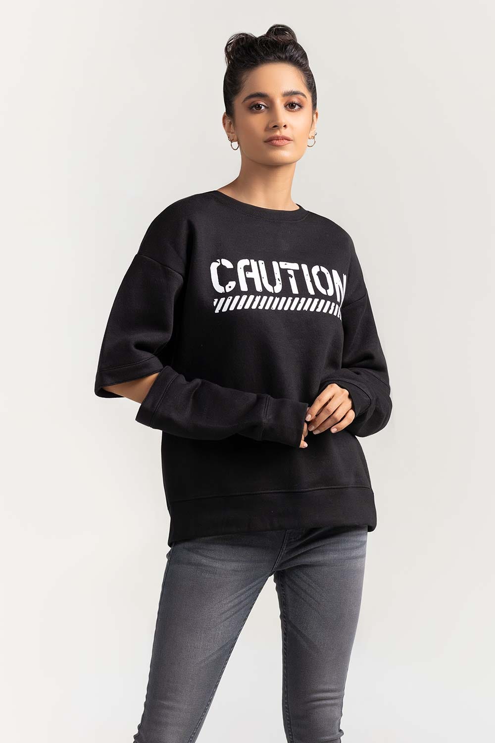 Fleece Sweatshirt With Artwork
