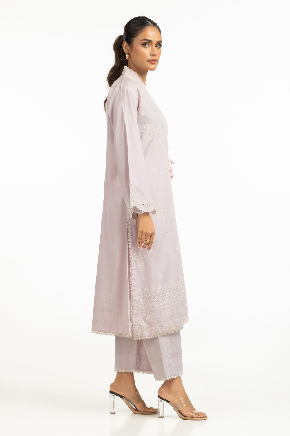 Cambric Embroidered Shirt And Trouser