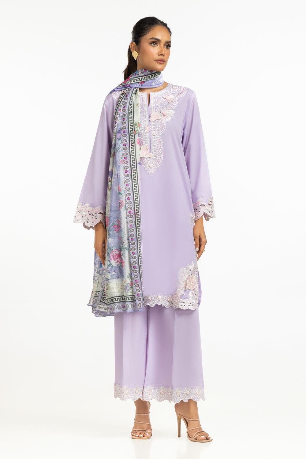 Cambric Embroidered Shirt And Trouser