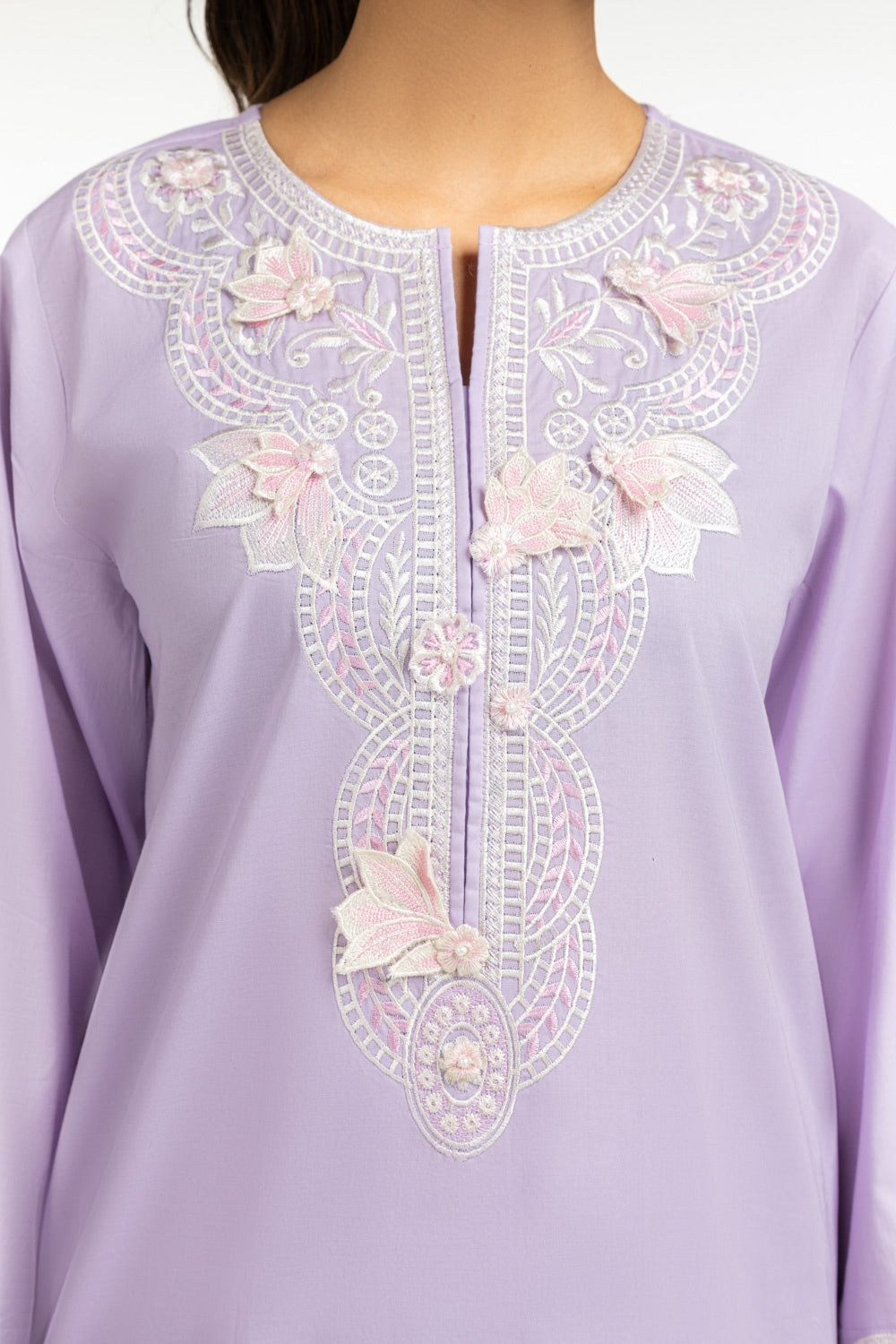 Cambric Embroidered Shirt And Trouser