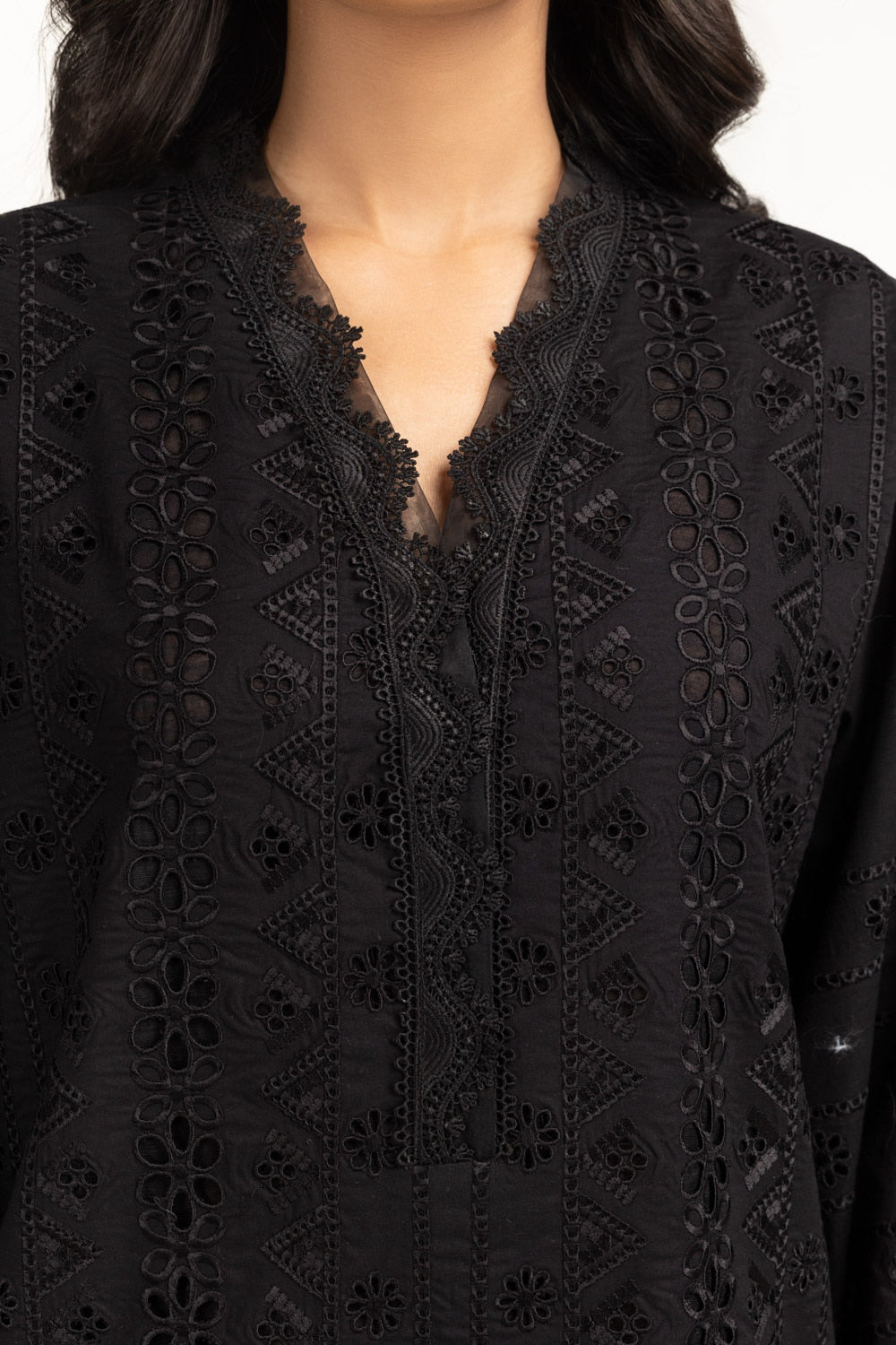 Cambric Shifflie Embroidered Shirt And Dupatta