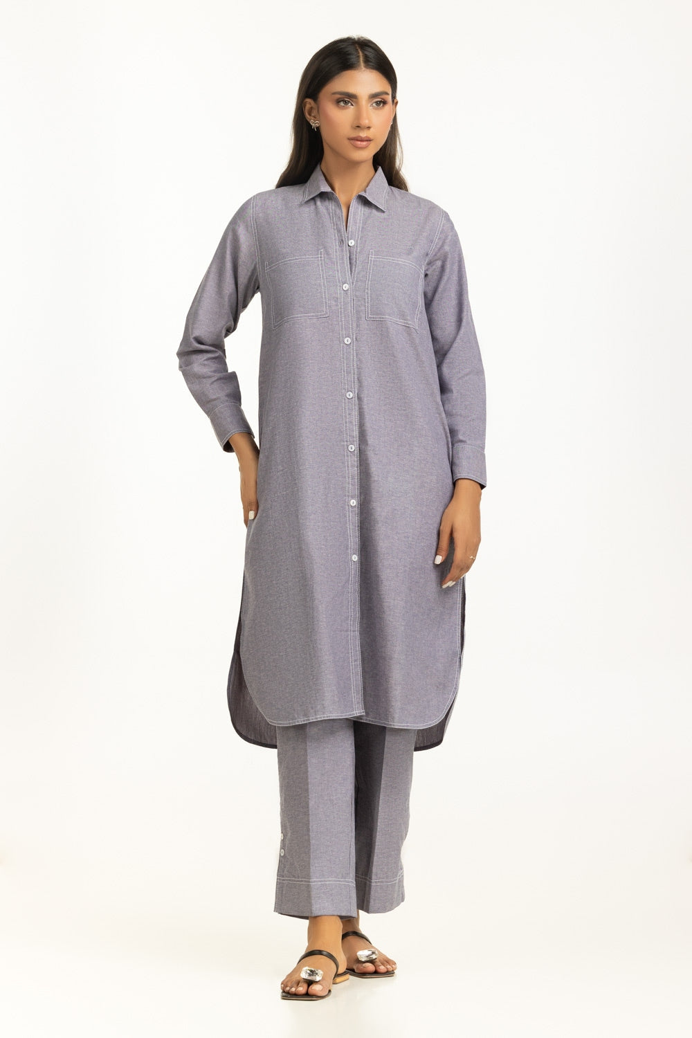 Chambray Button Down Co-Ord Set