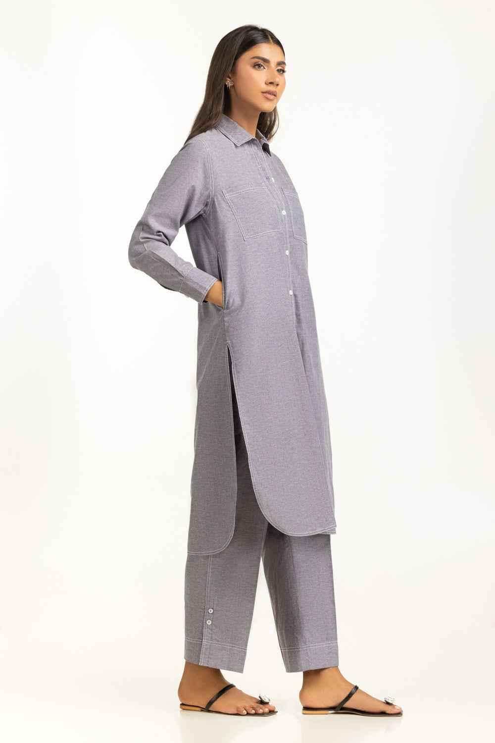 Chambray Button Down Co-Ord Set