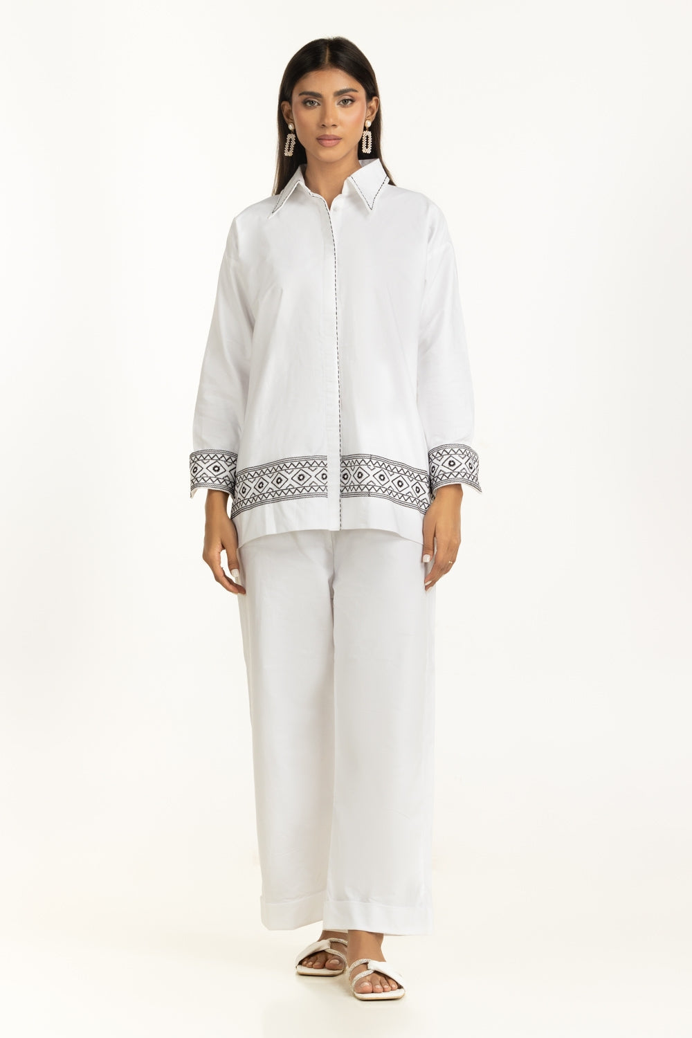 Cotton Embroidered Co-ord Set