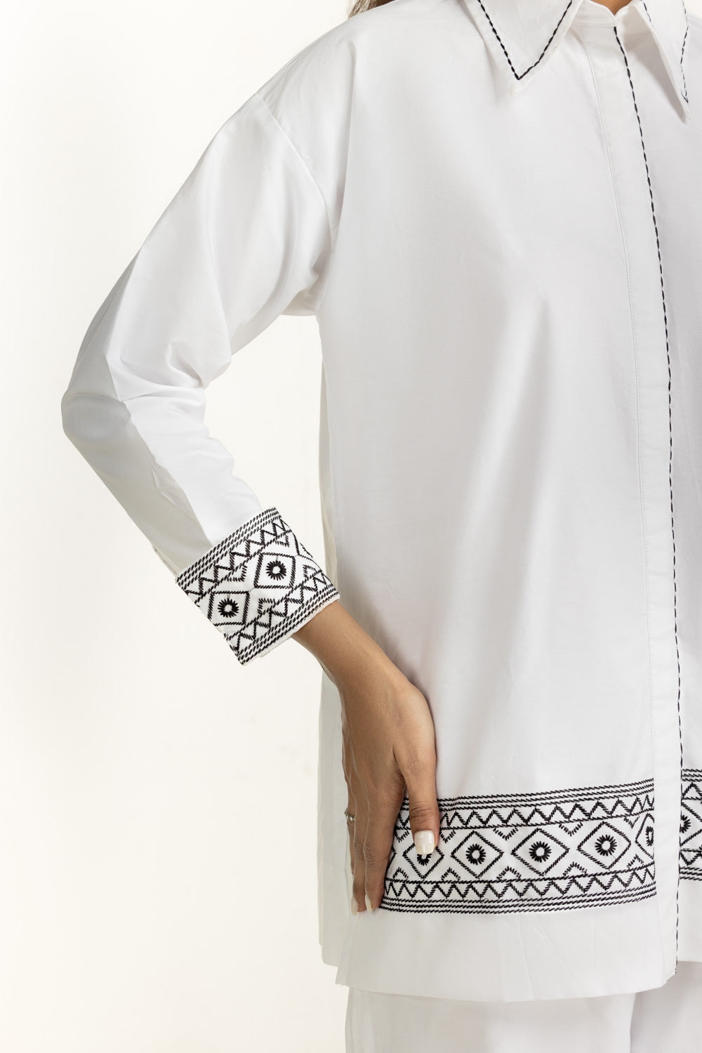 Cotton Embroidered Co-ord Set