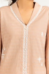 Cotton Jacquard Embroidered Co-Ord Set