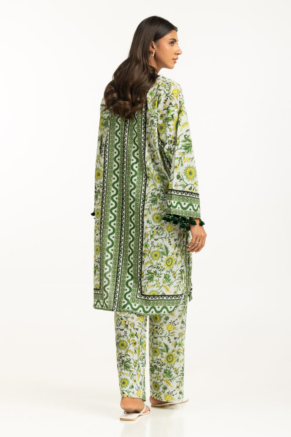 Cross Slub Printed Co-Ord Set