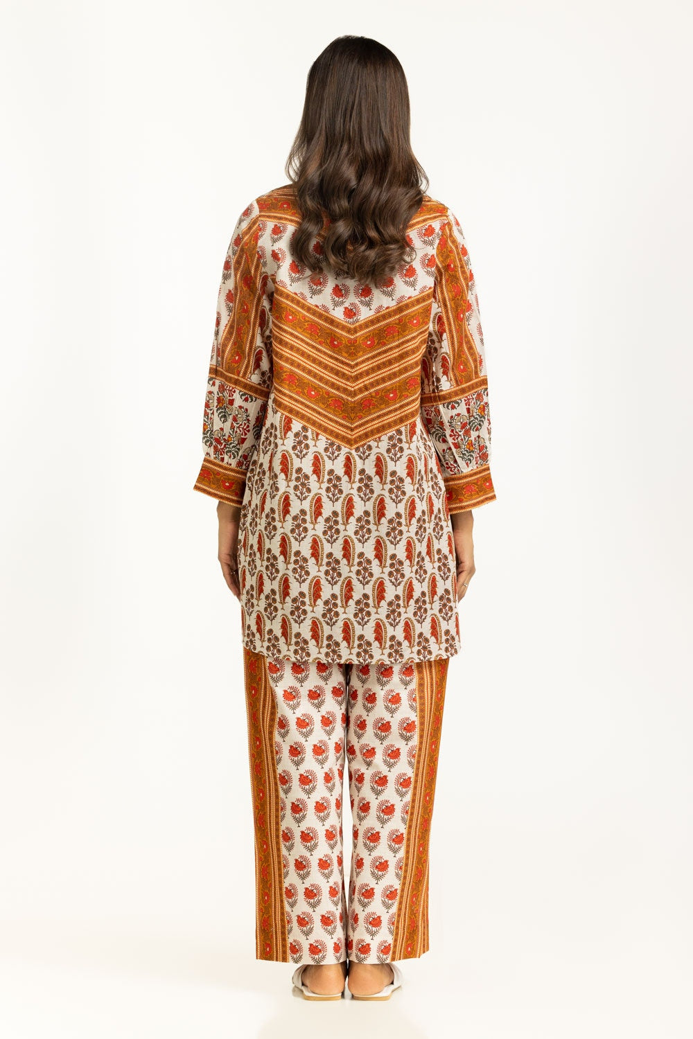 Cross Slub Printed Co-Ord Set