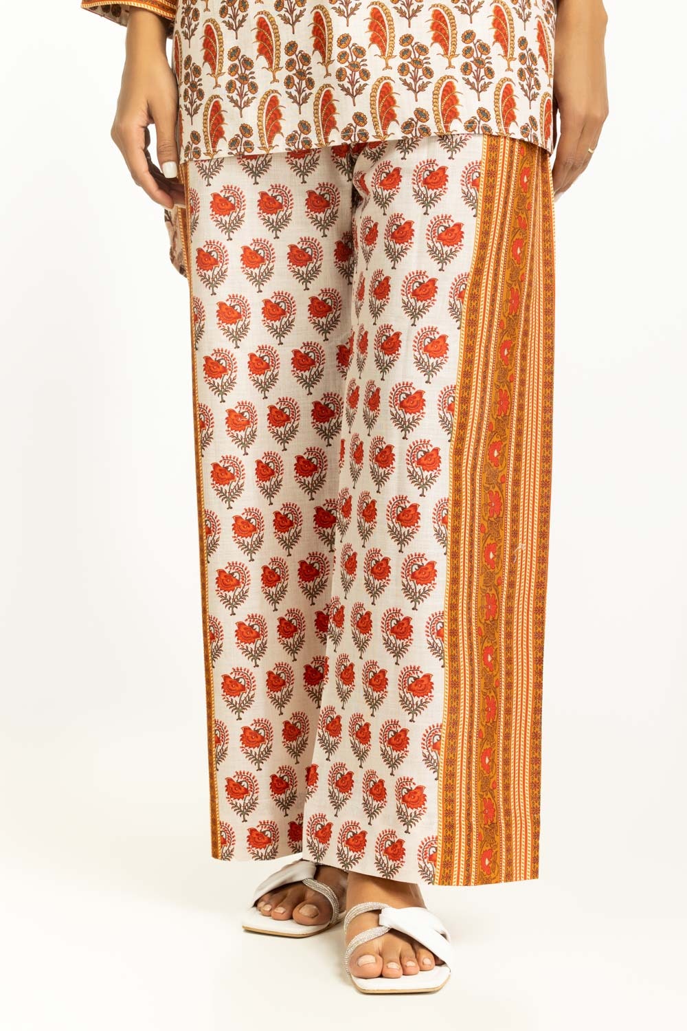 Cross Slub Printed Co-Ord Set