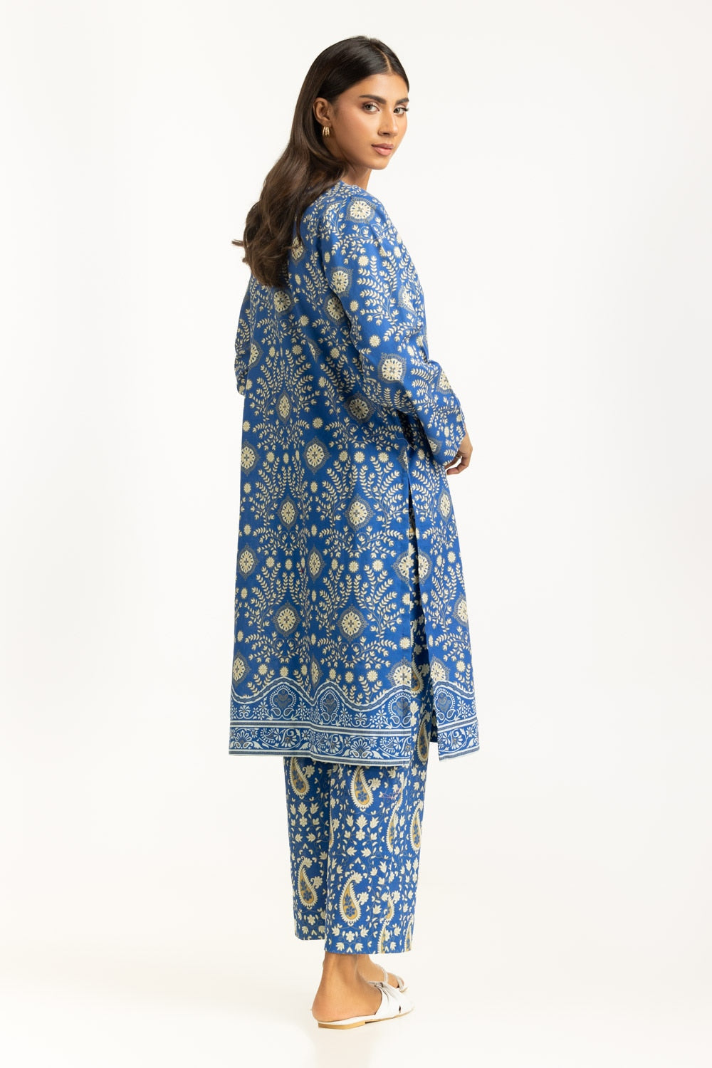 Cross Slub Printed Co-Ord Set