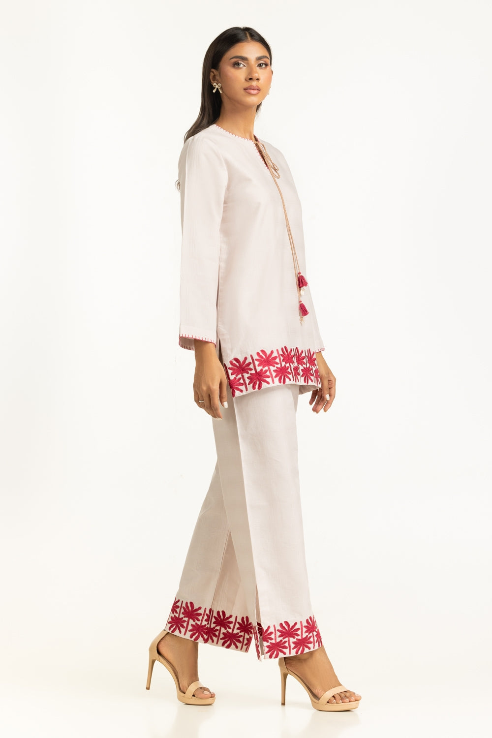 Dobby Embroidered Co-Ord Set