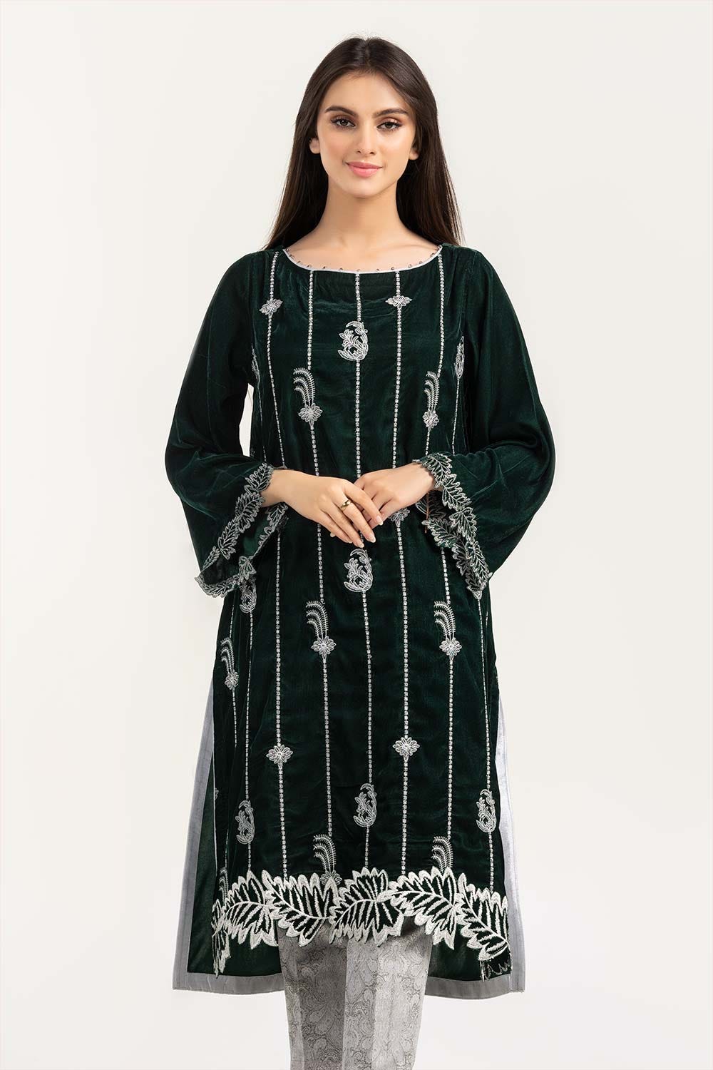 Velvet Embroidered Shirt