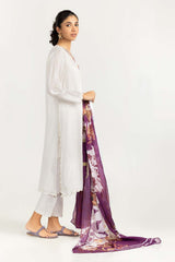 2 Piece Khadi Net Embroidered Shirt and Dupatta