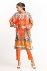 Digital Print Shamose Silk Embroidered Suit
