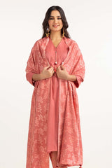 Dyed Acrylic Viscose Shirt With Yarn Dyed Velvet Dupatta