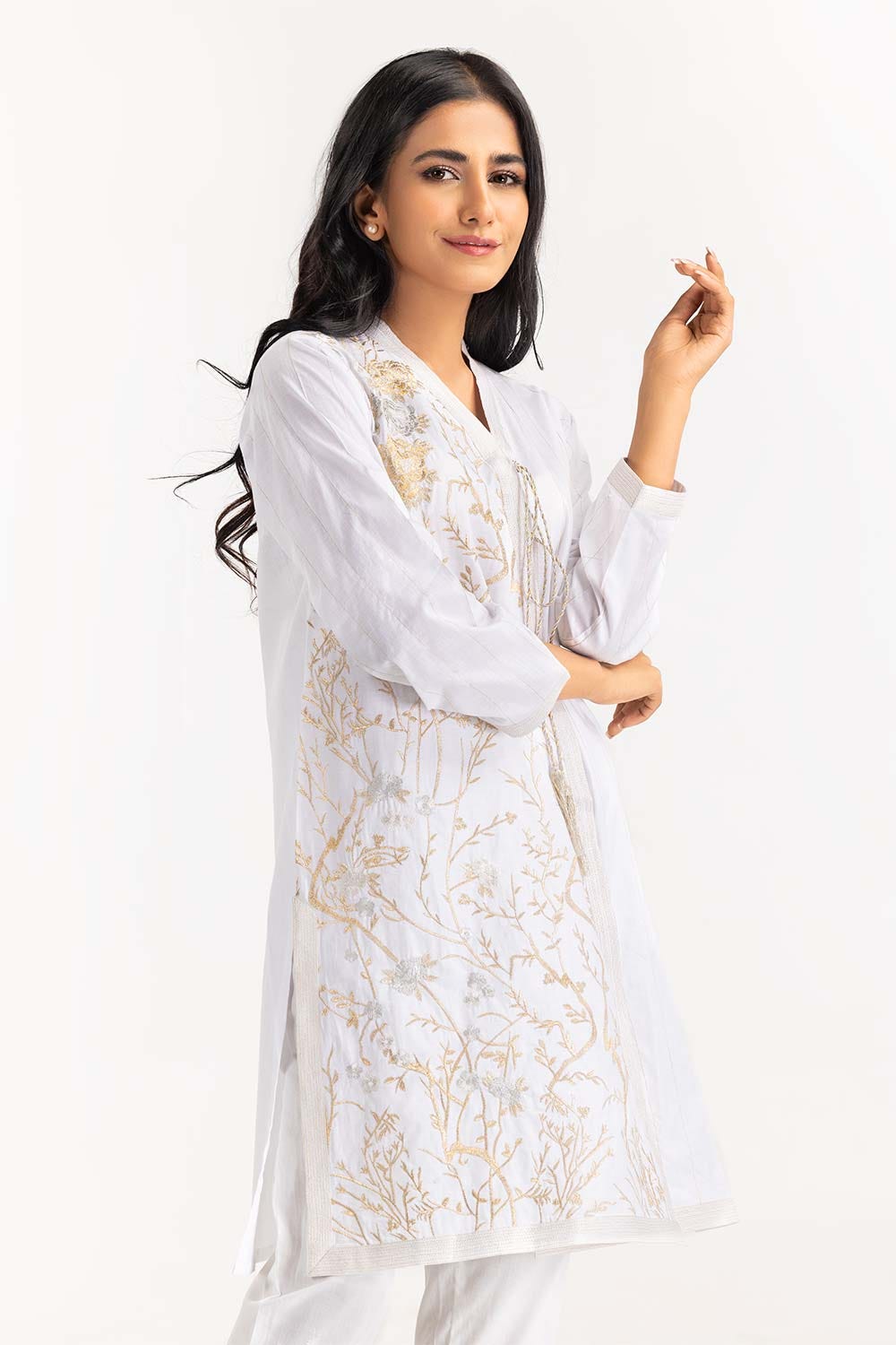 Cambric Embroidered Shirt
