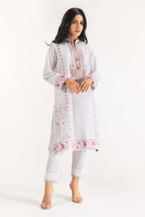 Screen  Printed Cambric Embroidered Shirt