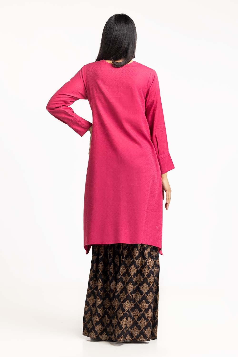 Self Dobby Embellished Shirt