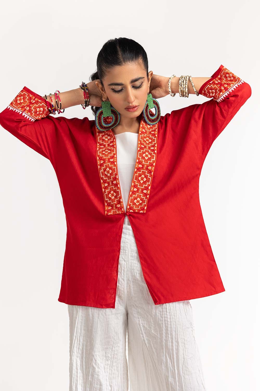 Dobby Screen Printed Kurti