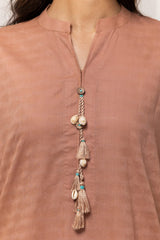 Dobby Dyed Embellished Shirt