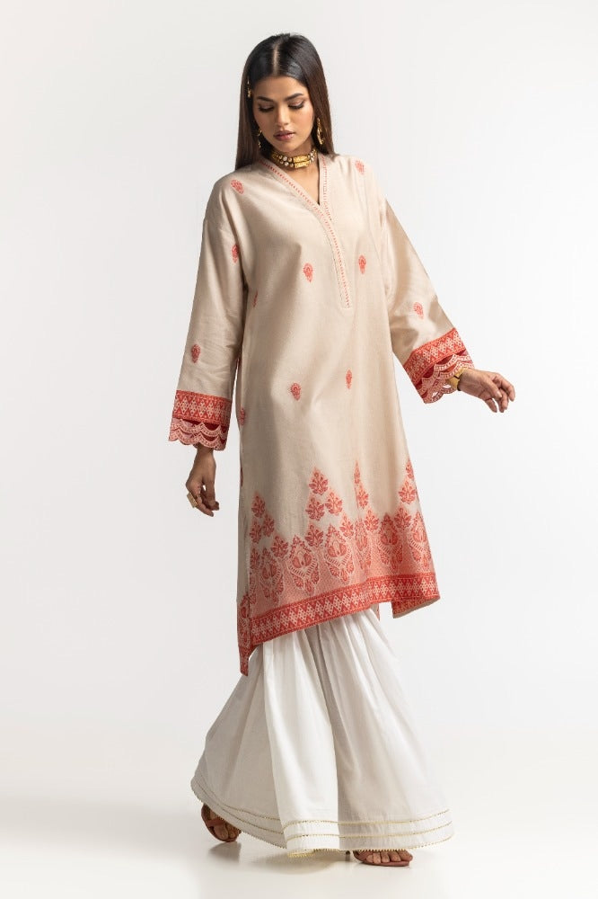 Dyed Khadi Jacquard Shirt