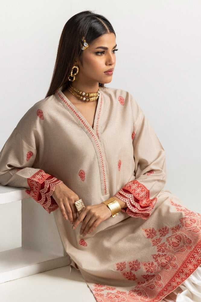 Dyed Khadi Jacquard Shirt