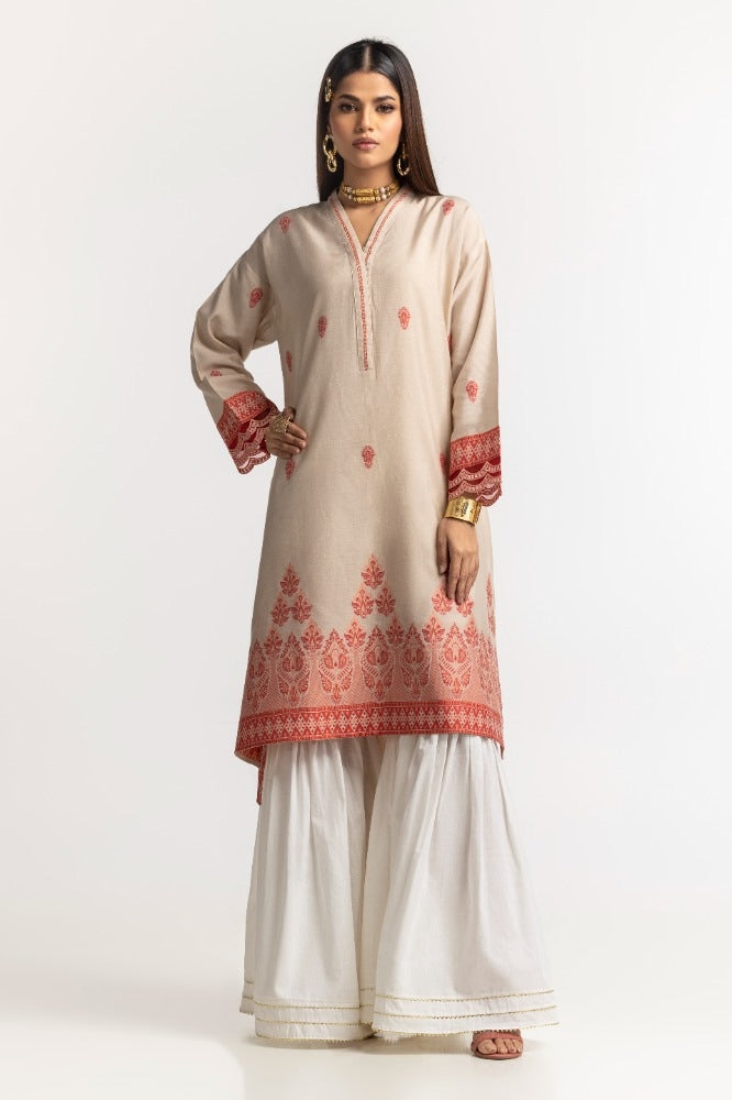 Dyed Khadi Jacquard Shirt