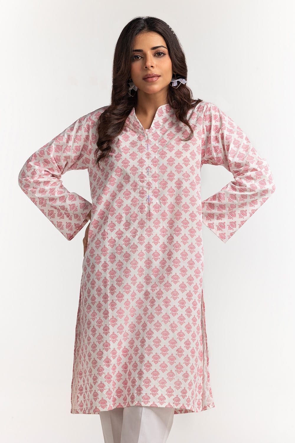 Cambric Block Printed Shirt