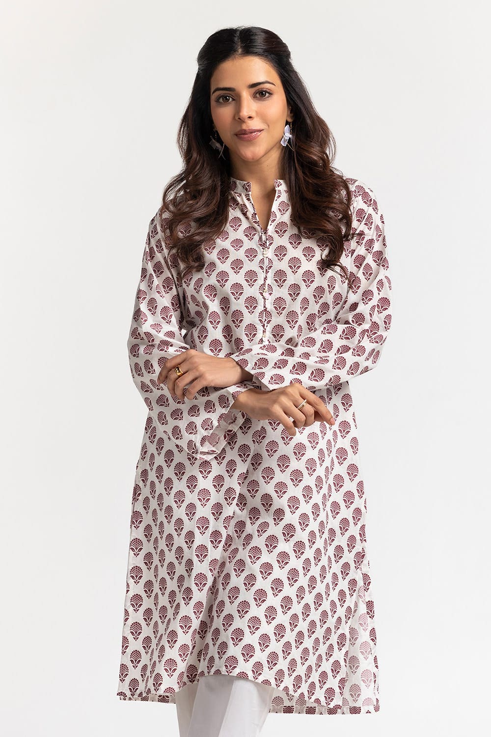 Cambric Block Printed Shirt