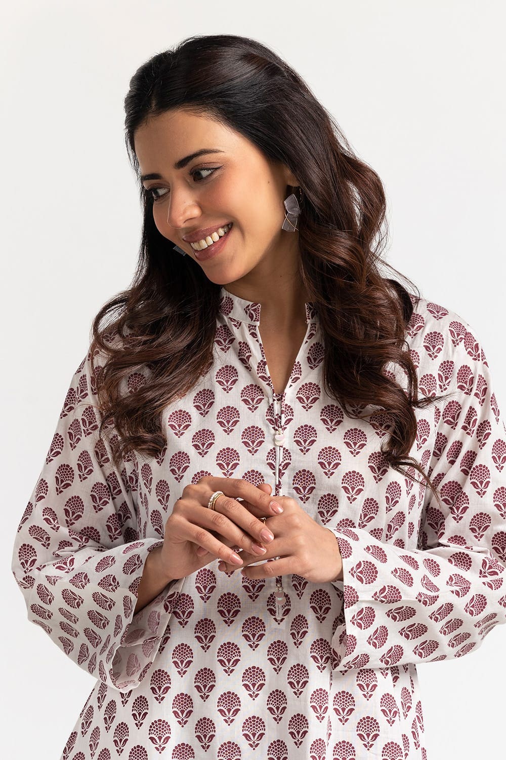Cambric Block Printed Shirt