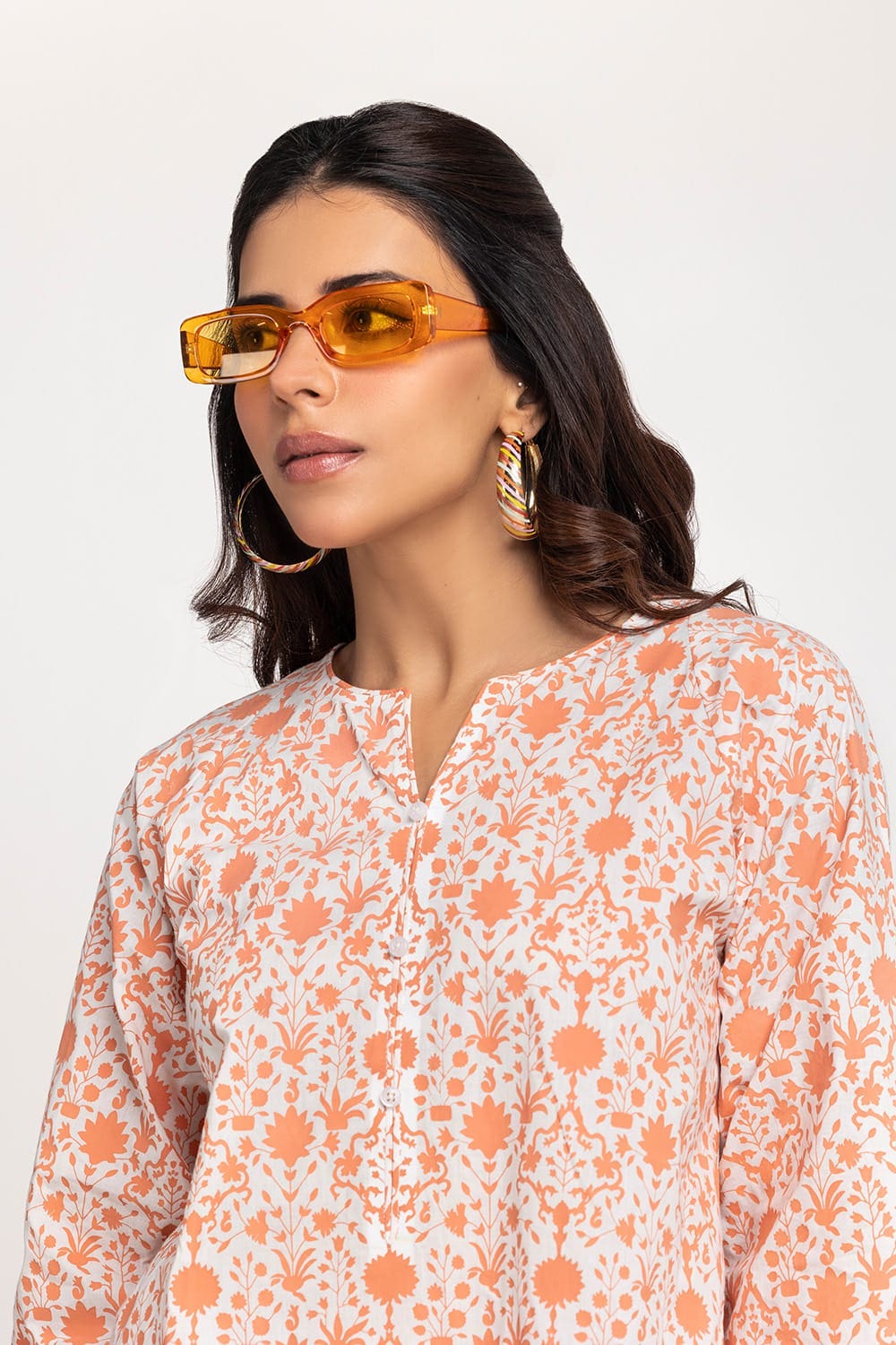 Cambric Block Printed Shirt