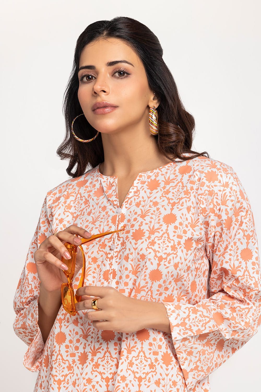 Cambric Block Printed Shirt