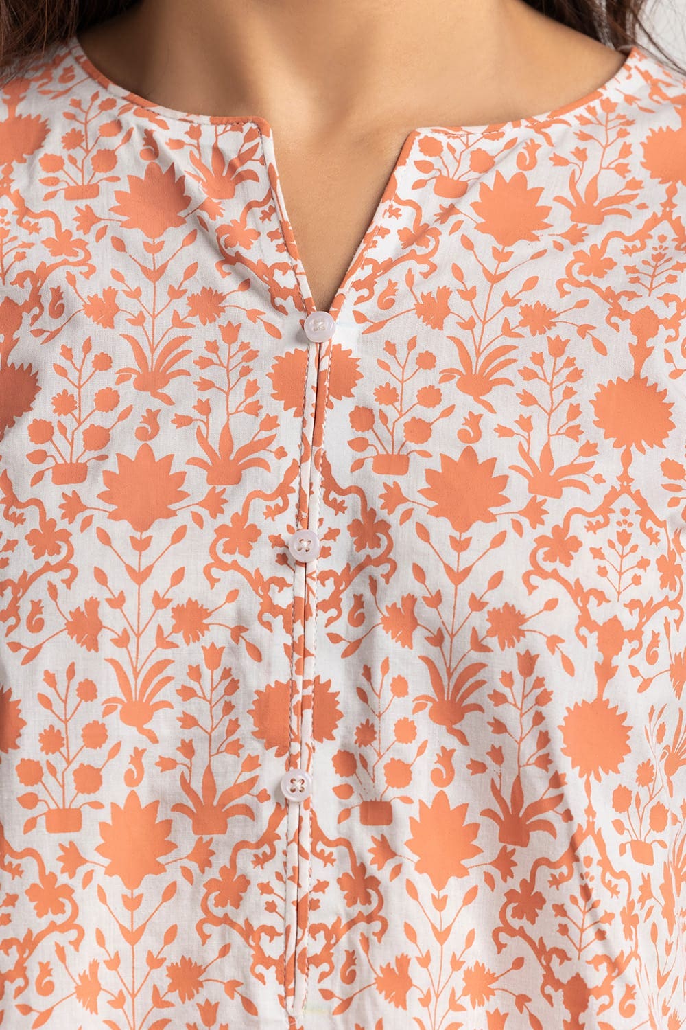 Cambric Block Printed Shirt