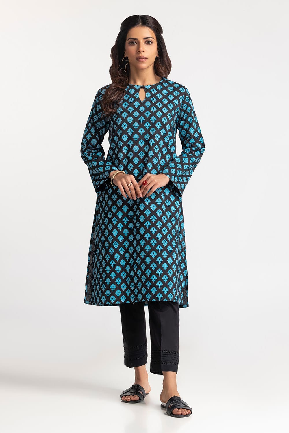 Cambric Block Printed Shirt