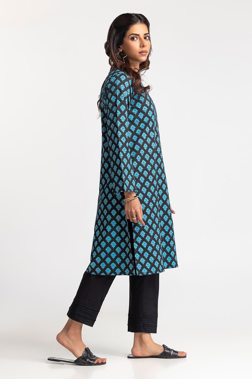 Cambric Block Printed Shirt