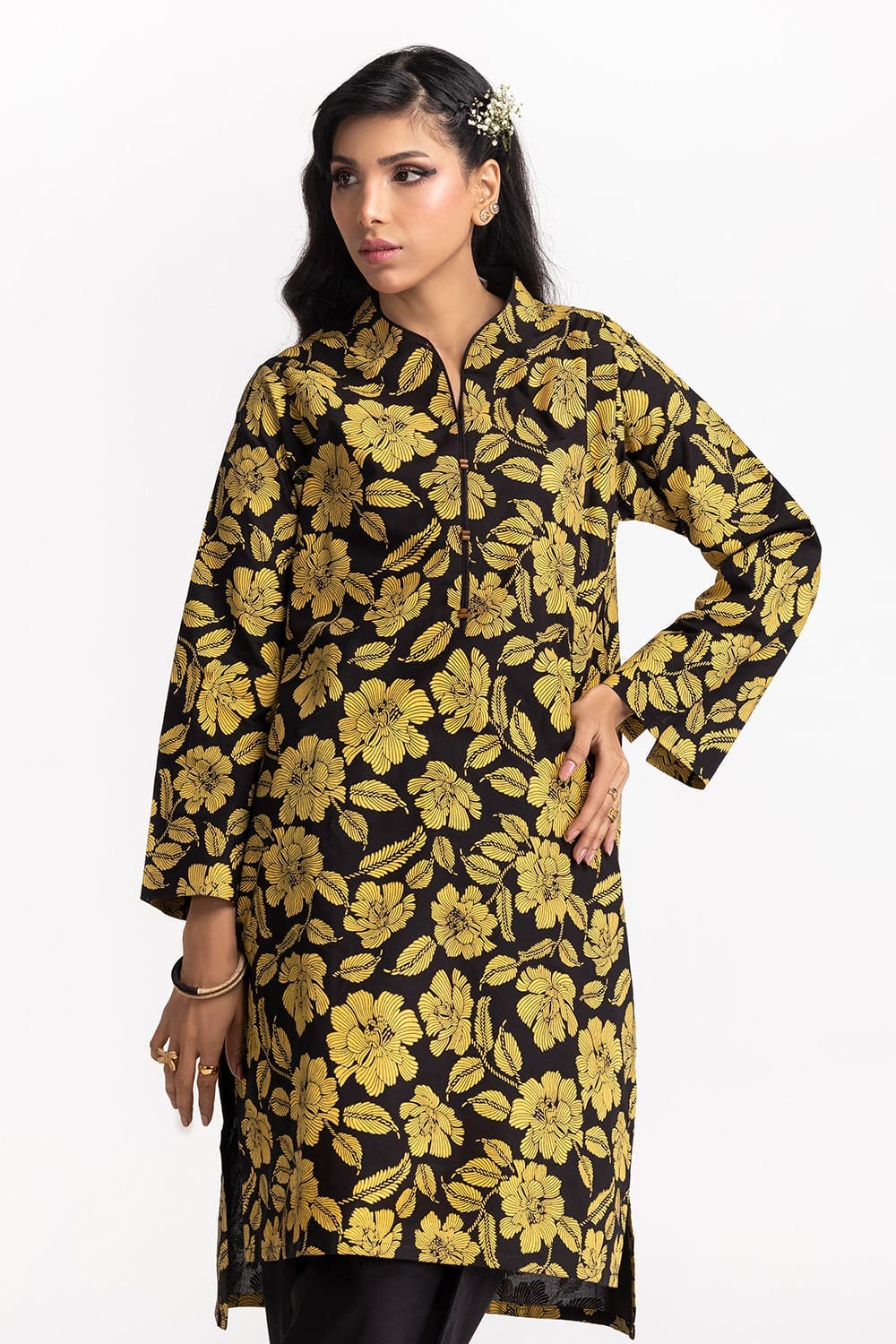 Cambric Block Printed Shirt