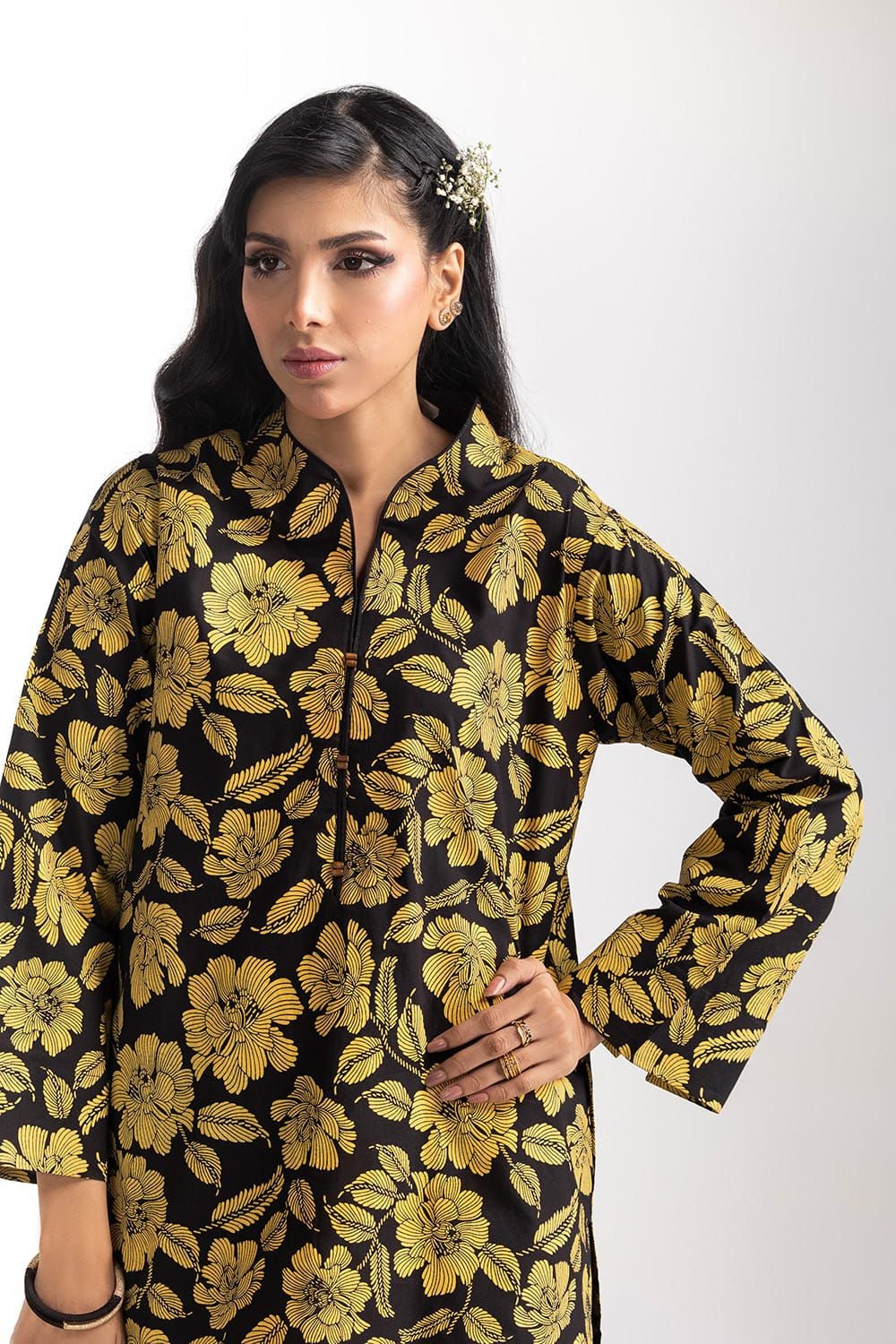 Cambric Block Printed Shirt
