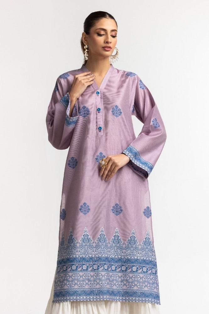 Dyed Khadi Jacquard Shirt