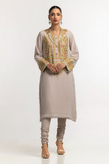 Dyed Foil Print Light Georgette Shirt